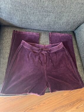 Y2K St. John's Bay Velour Track Pants With Drawstring Waist